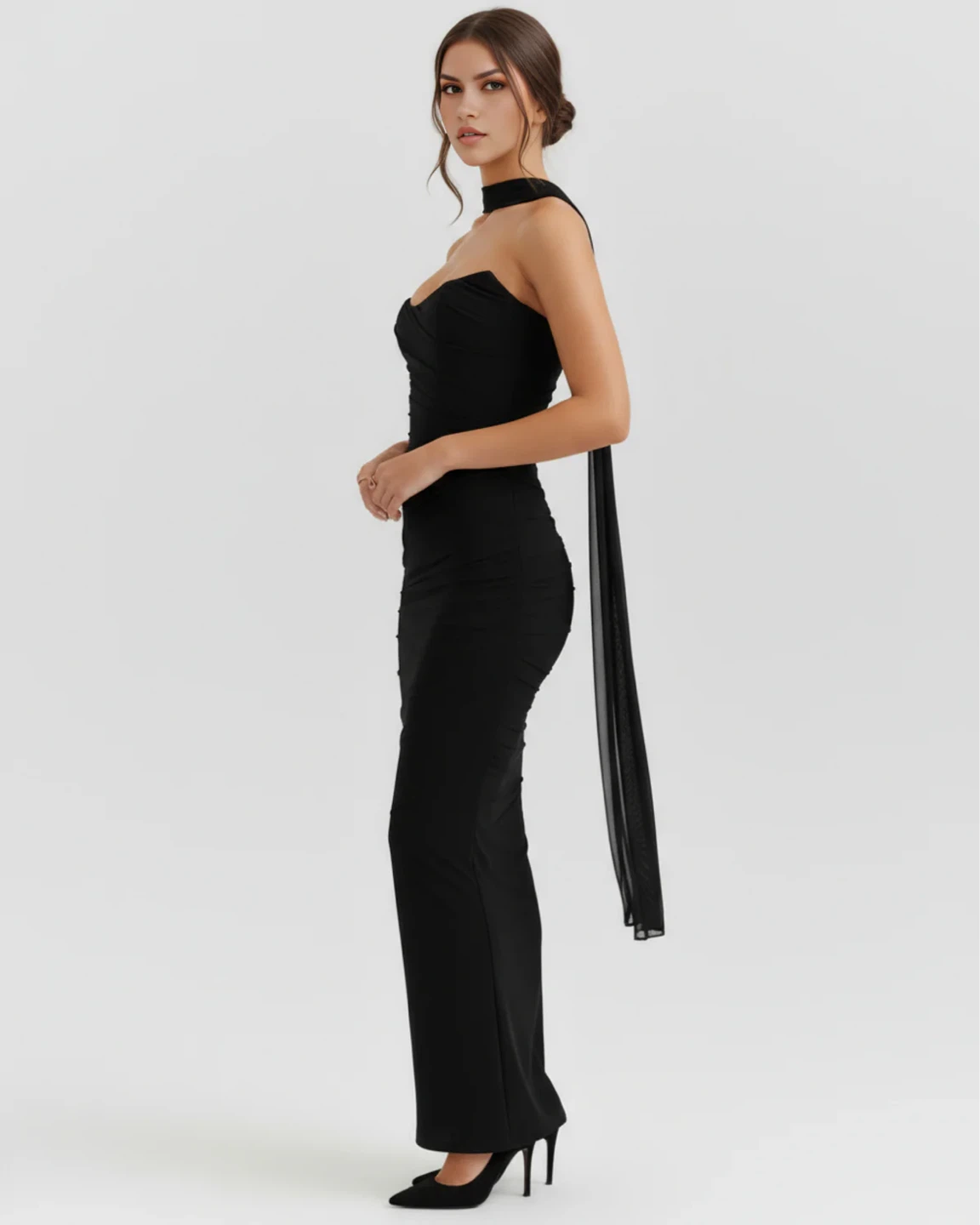 Black Strapless Maxi Dress - Malu by Almond Muse - photo 4