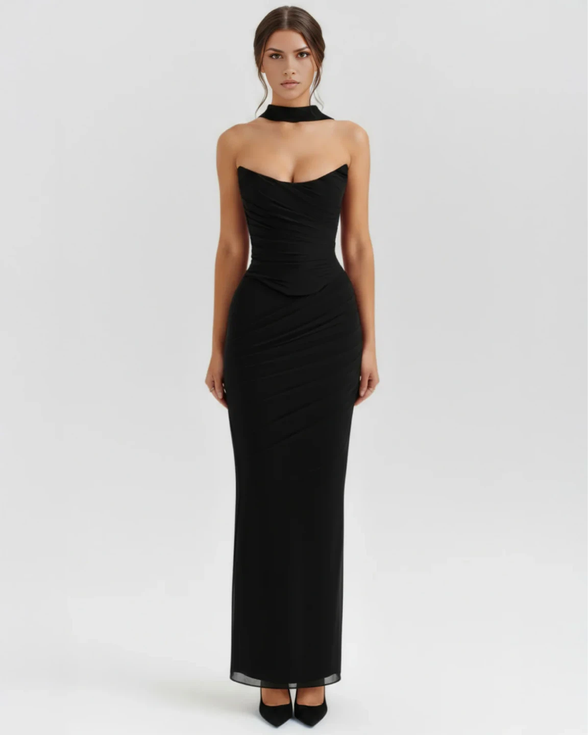 Black Strapless Maxi Dress - Malu by Almond Muse - photo 2