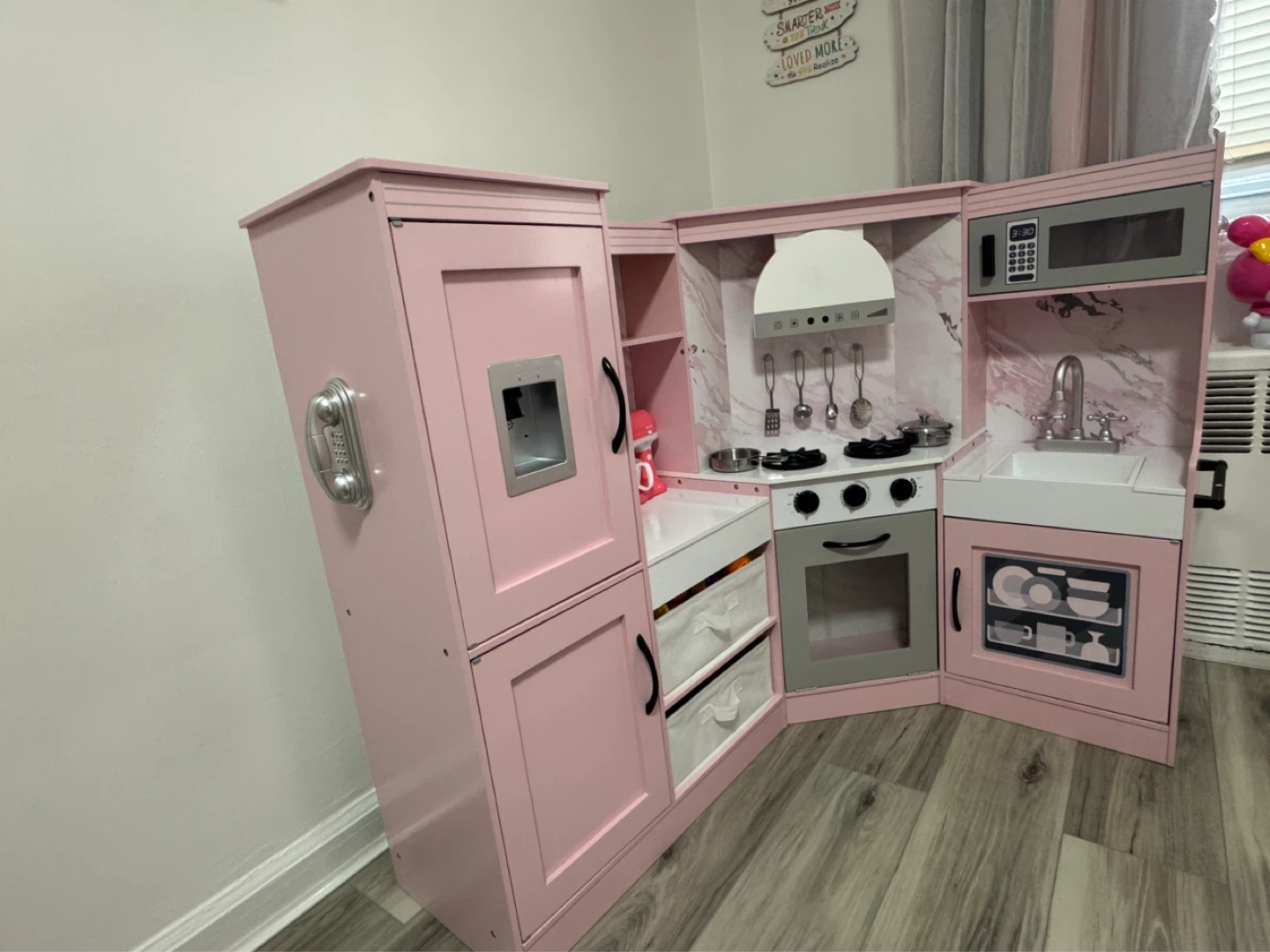 KidKraft Pink Wooden Play Kitchen with Accessories - photo 4