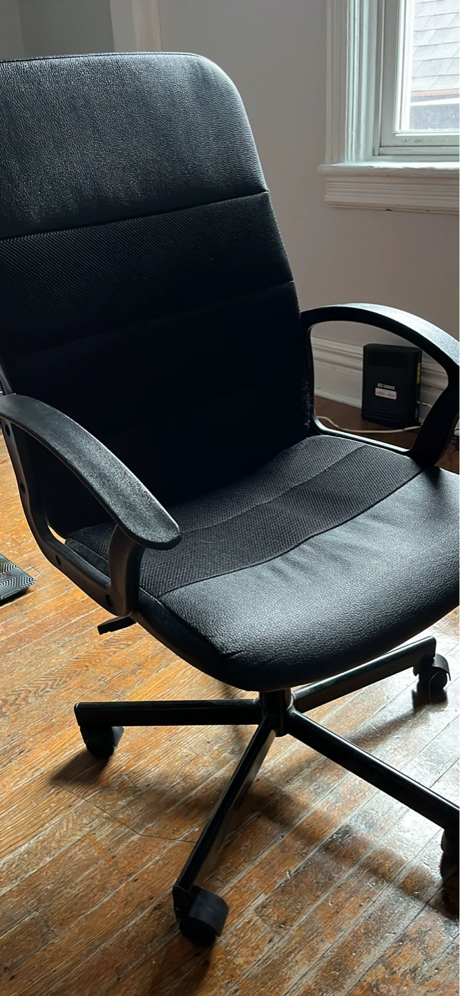 Black Office Chair with Lumbar Support