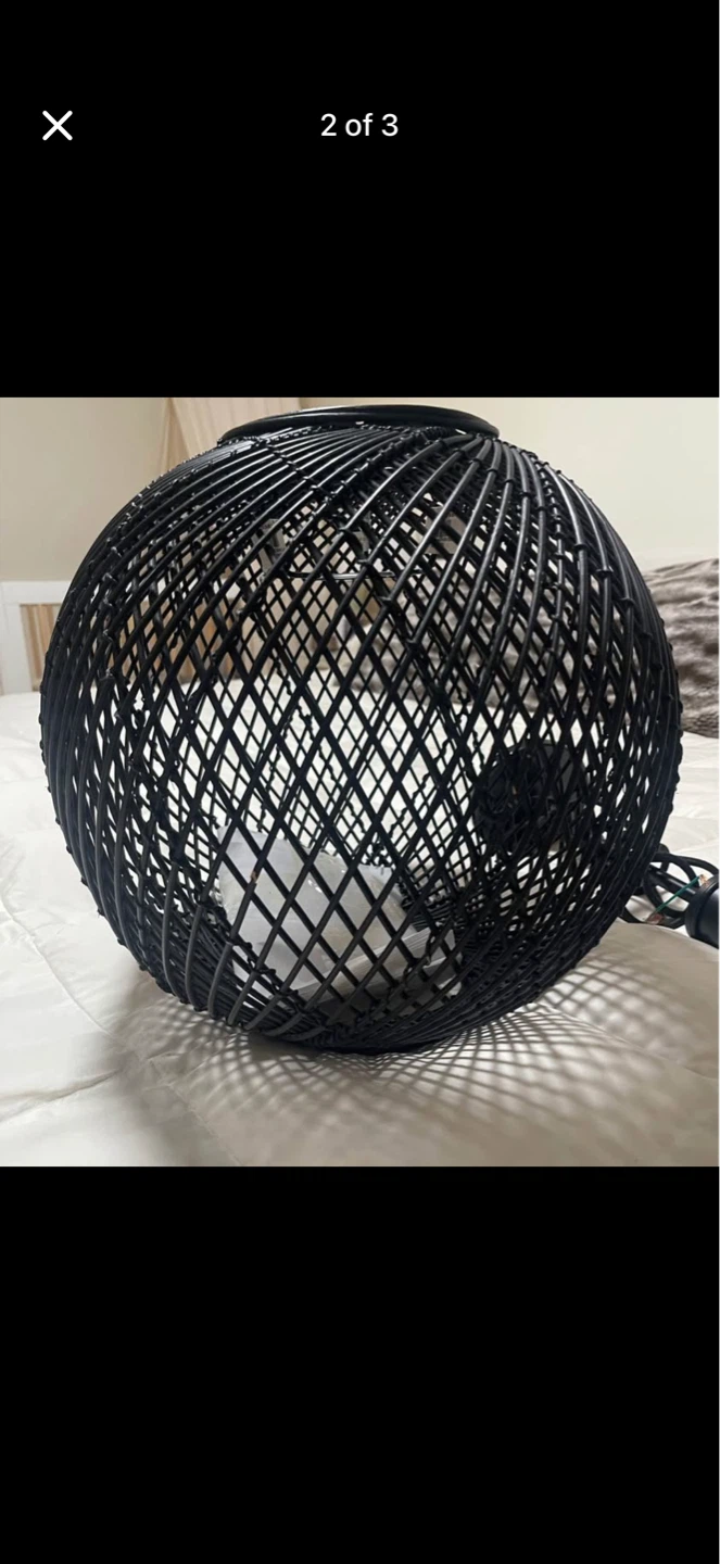 Black Woven Globe Pendant Light - photo 2