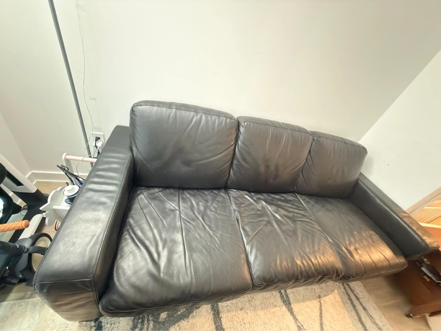 Black Leather Sofa