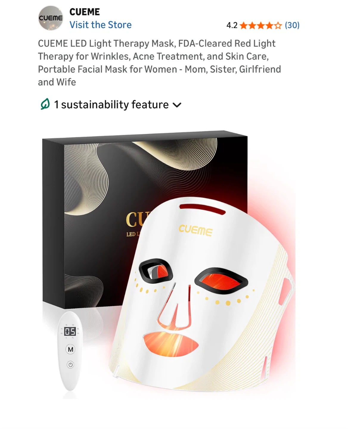CUEME LED Light Therapy Mask (purple)