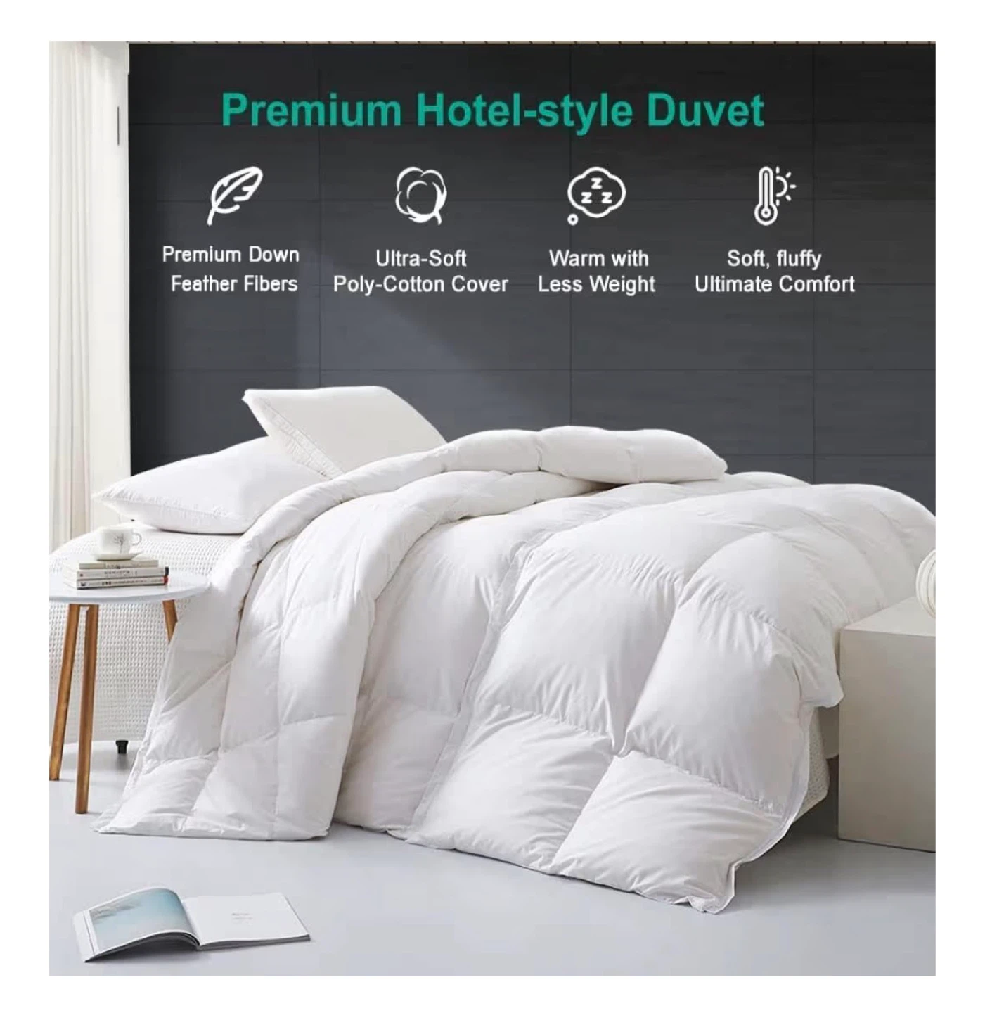 APSMILE Twin All Seasons Down Feather Duvet Insert - photo 2