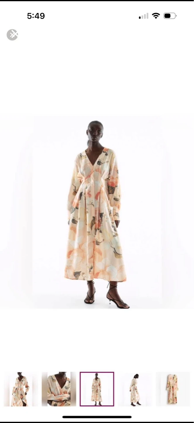 Floral Print Long Sleeve Maxi Dress - photo 3