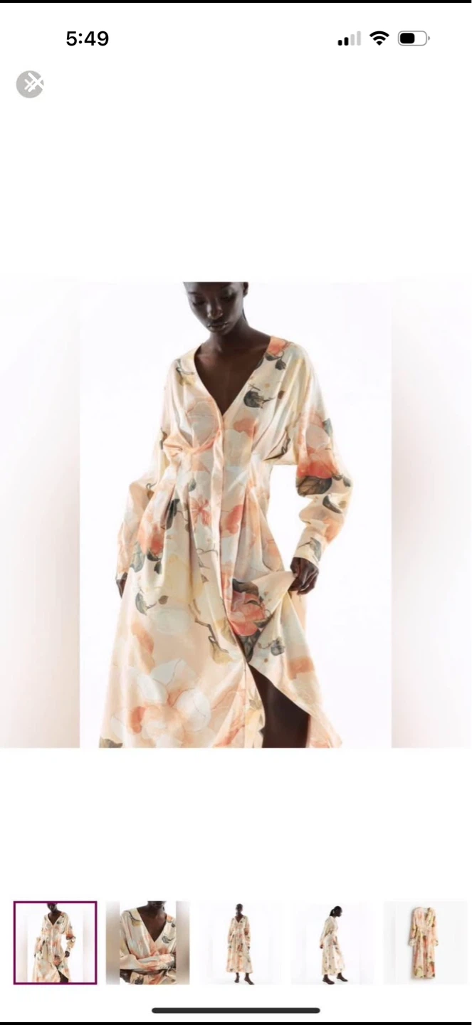 Floral Print Long Sleeve Maxi Dress