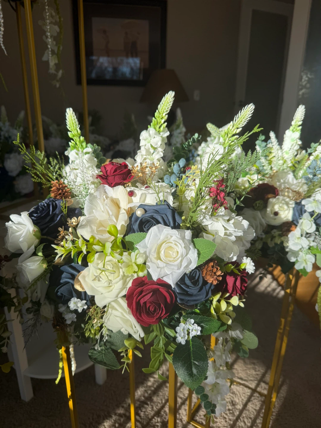 Artificial Floral Arrangements and Wedding Signs
