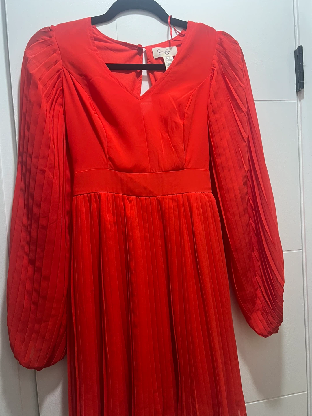 Jessica Simpson Red Pleated Dress - Size Medium