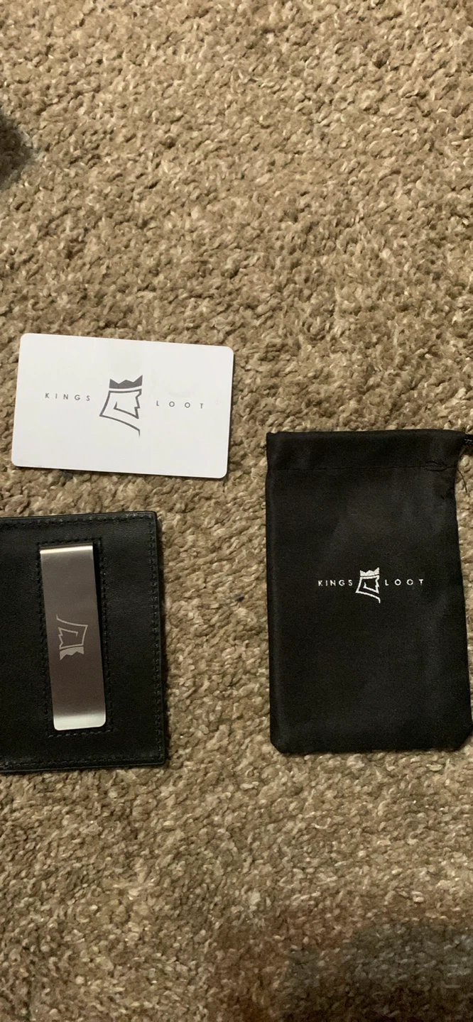 Kings Loot Black Leather Money Clip Wallet - photo 2
