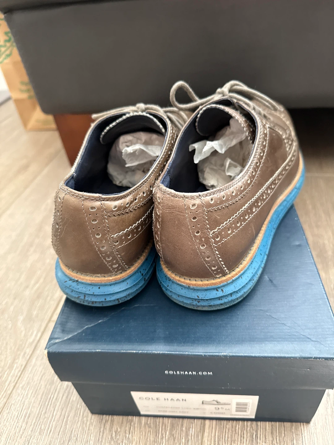 Cole Haan Men's Brown Wingtip Shoes - photo 3