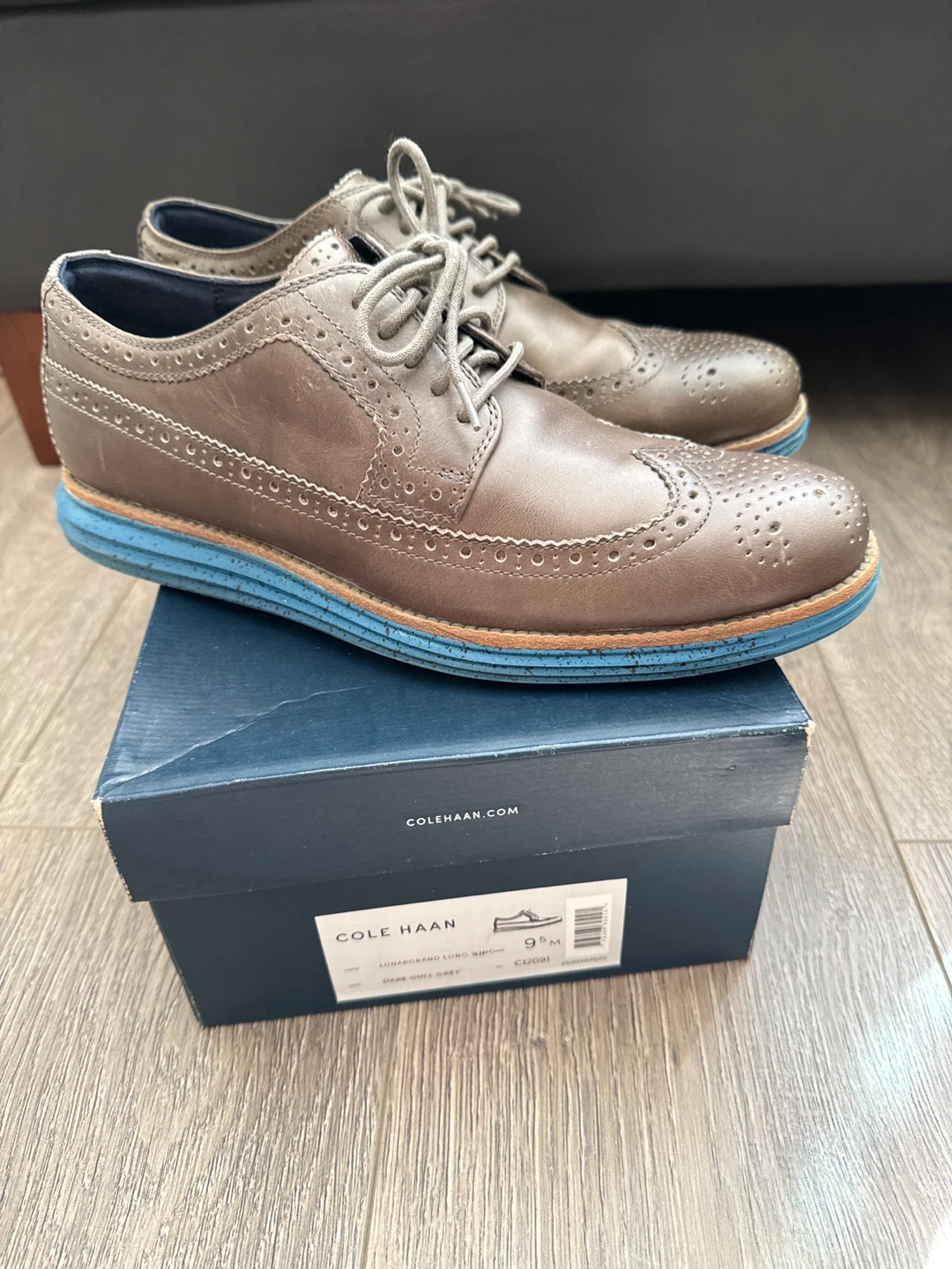 Cole Haan Men's Brown Wingtip Shoes