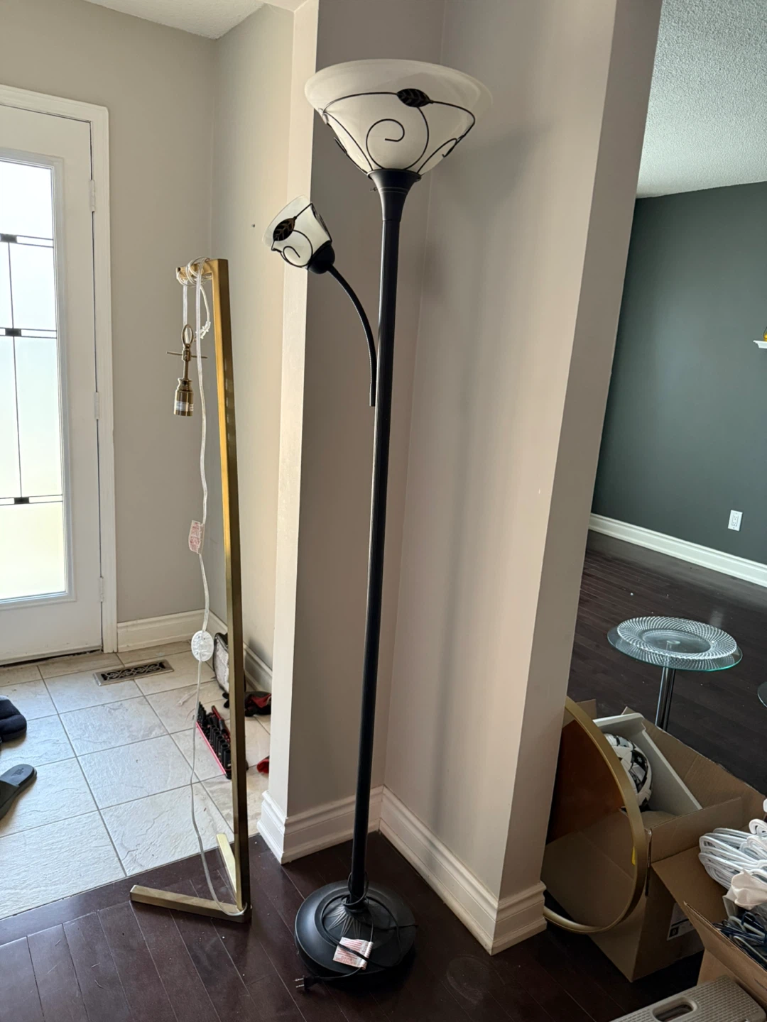 Black Floor Lamp with Reading Light - photo 3
