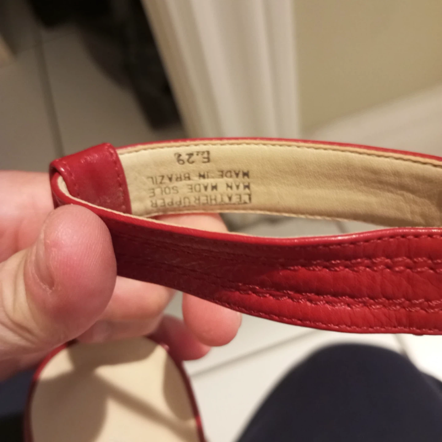 ALDO Red Leather Heeled Sandals Size 37 - photo 3