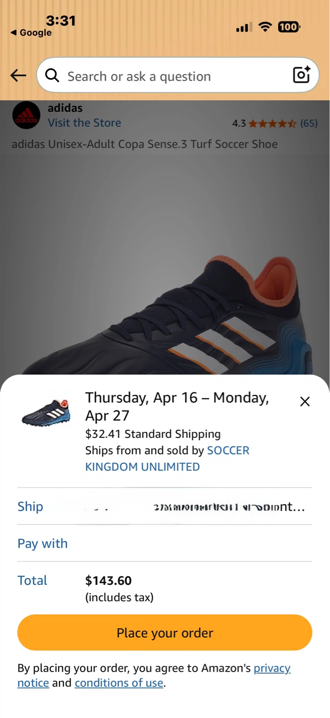 Adidas Unisex-Adult Copa Sense.3 Turf Soccer Shoe - photo 5
