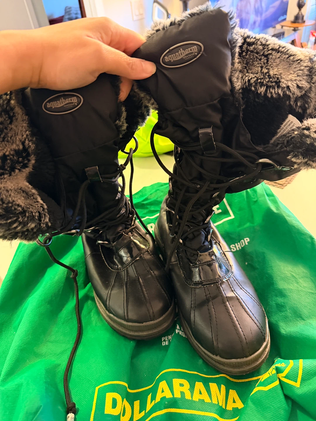 Aquatherm Black Winter Boots with Faux Fur - photo 2