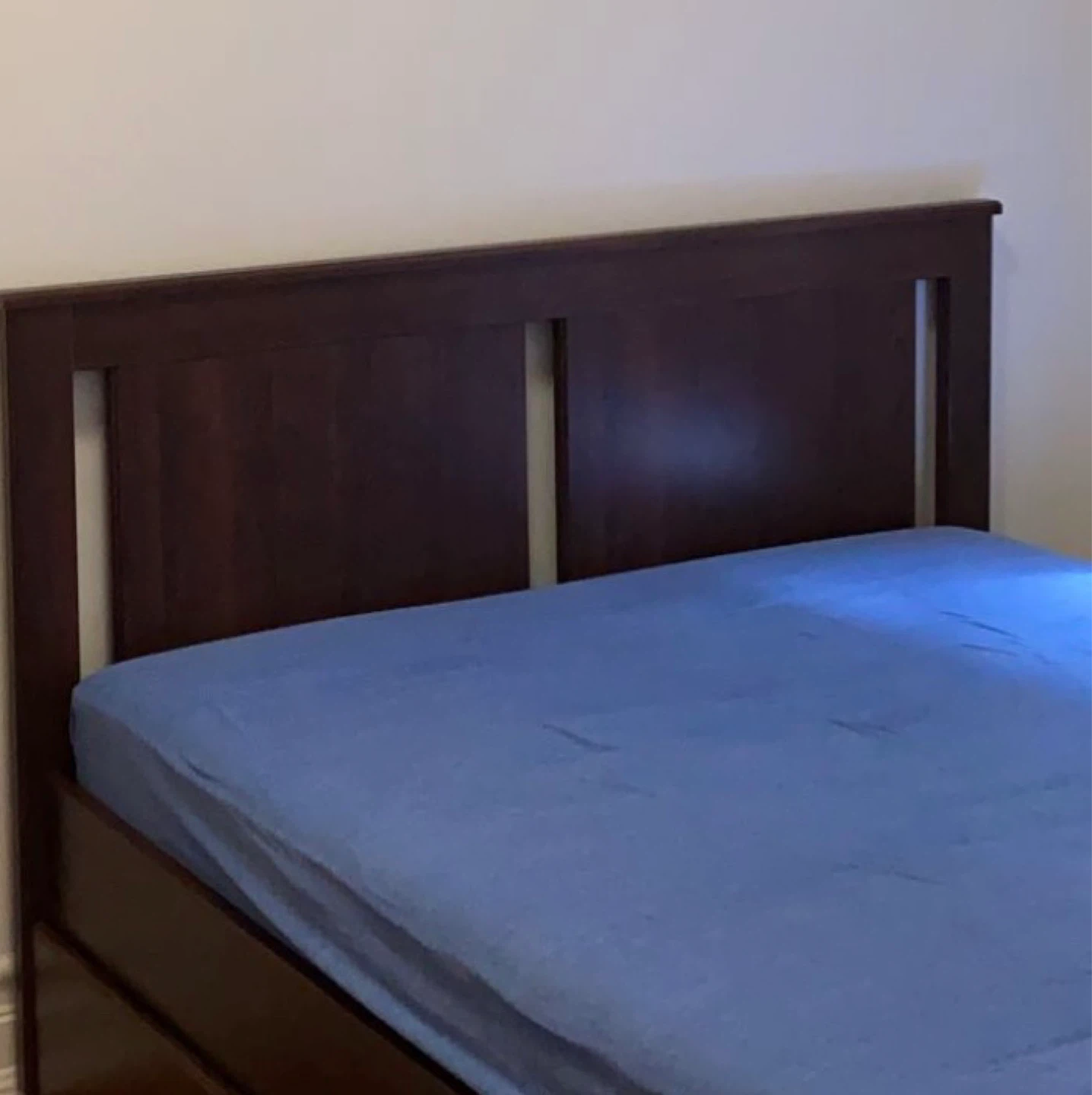 Dark Wood Full Bed Frame with Drawers - photo 3