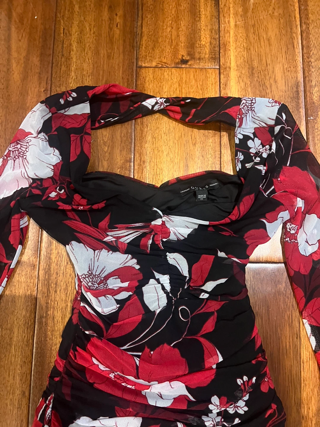 Guess "Ruched Floral Mini Dress" - photo 3