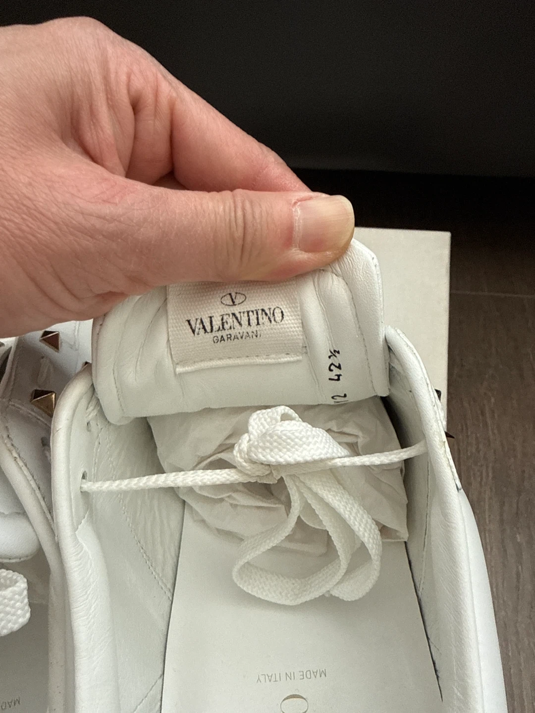 Valentino Garavani White Leather Rockstud Sneakers - photo 5