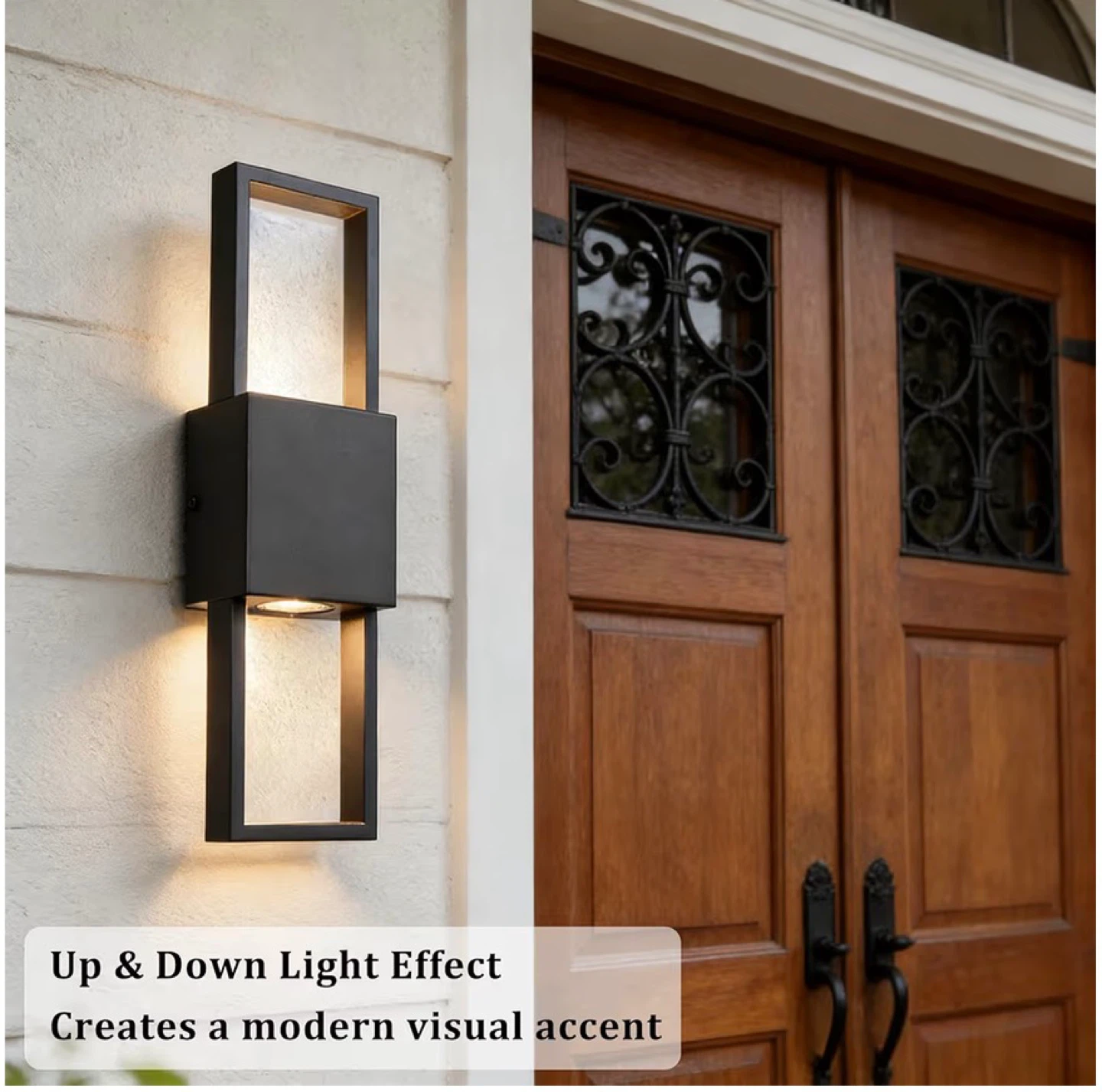 Outdoor Wall Sconce 2-Pack Black LED Up and Down Lights MUD2 - photo 3