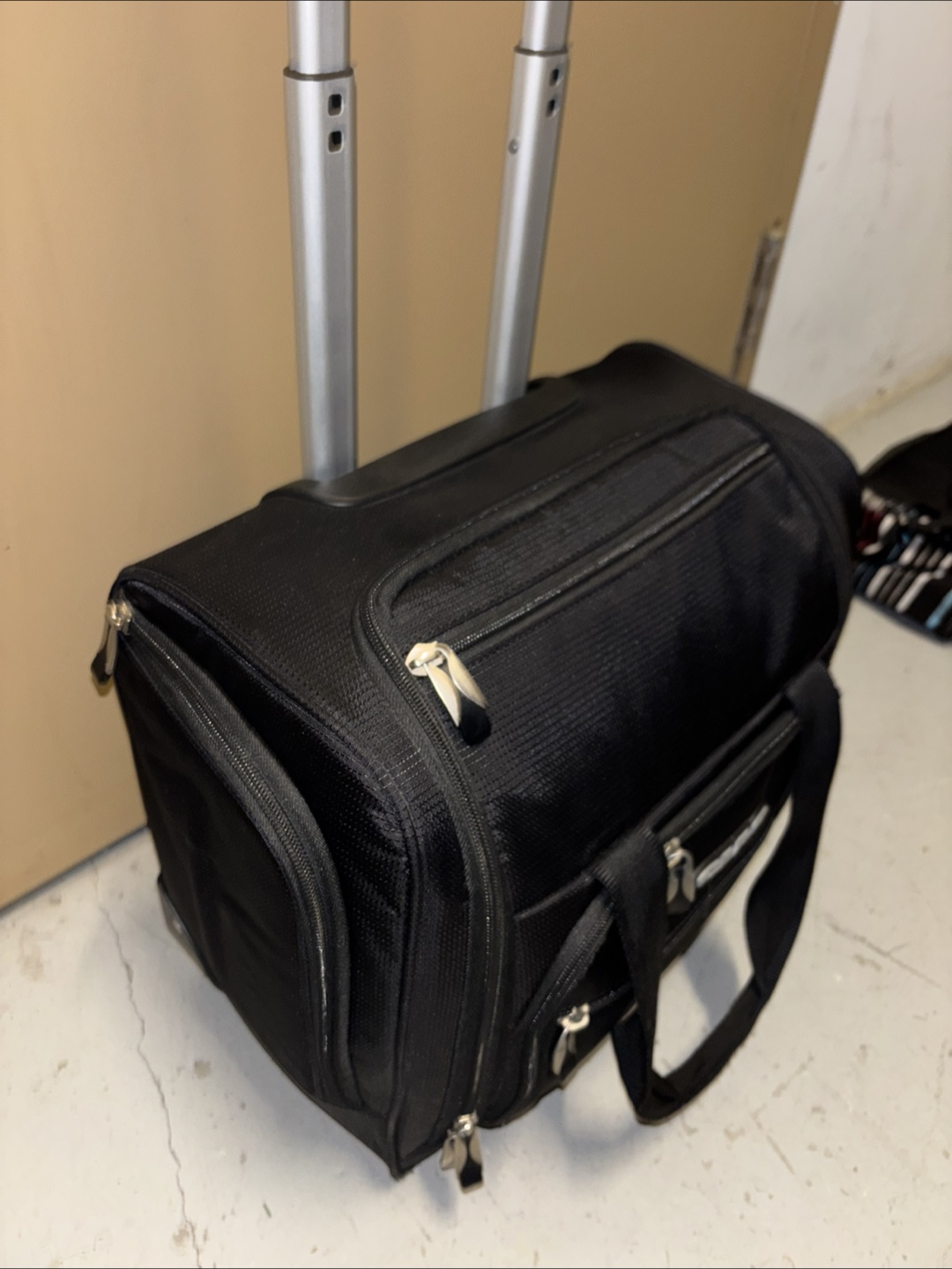 Black Delsey Rolling Carry-On Luggage Bag - photo 4