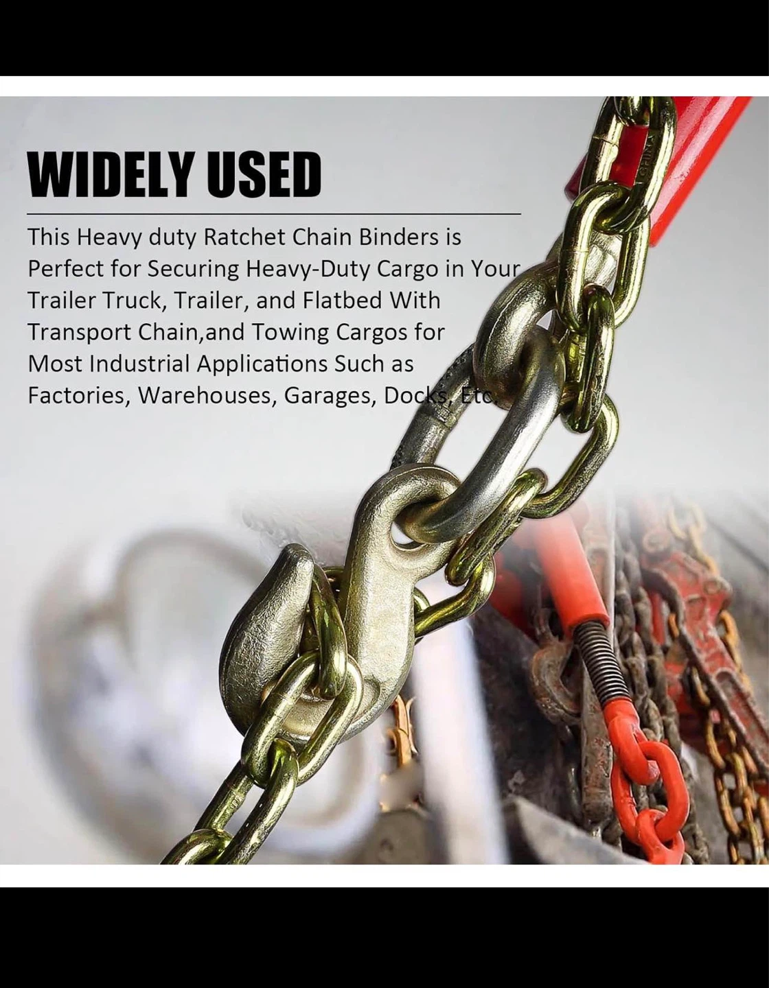 Heavy Duty Ratchet Chain Binder 1/4"-5/16" - photo 3