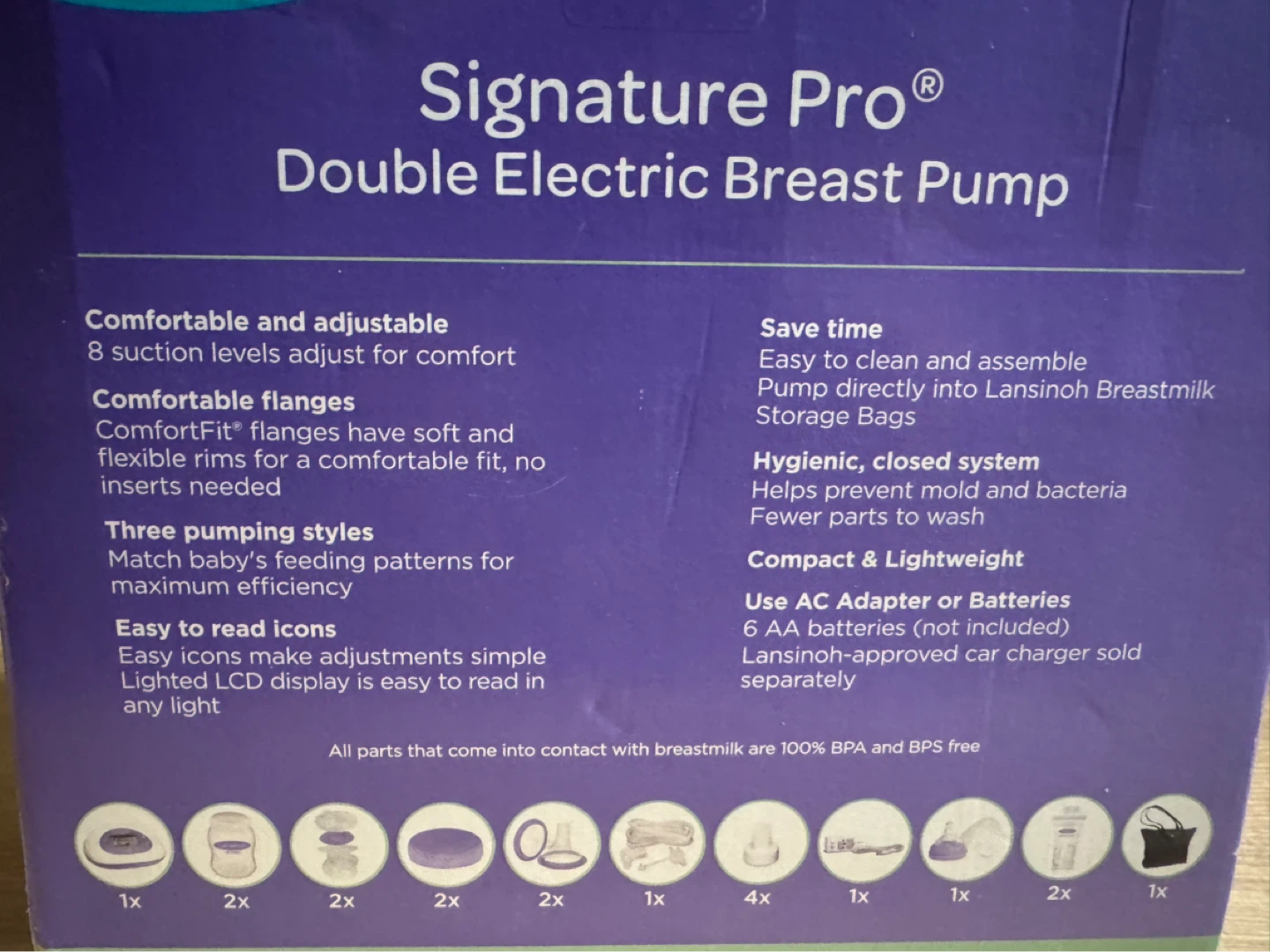 Lansinoh Signature Pro Double Electric Breast Pump - photo 3