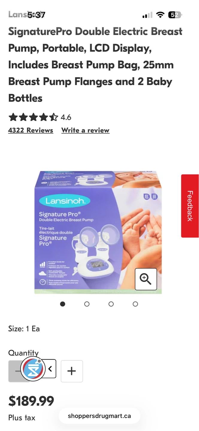 Lansinoh Signature Pro Double Electric Breast Pump - photo 2