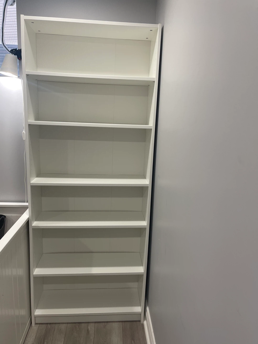 White 6-Shelf Bookcase