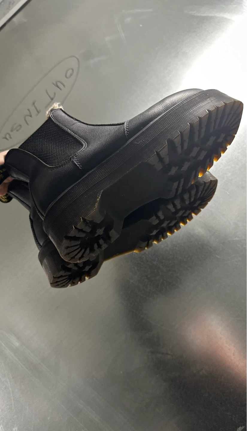 Dr. Martens Black Leather Platform Chelsea Boots - photo 2