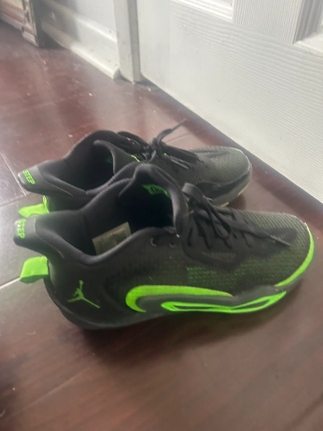 Jordan Air Jordan  Basketball Shoes Black/Green - photo 4