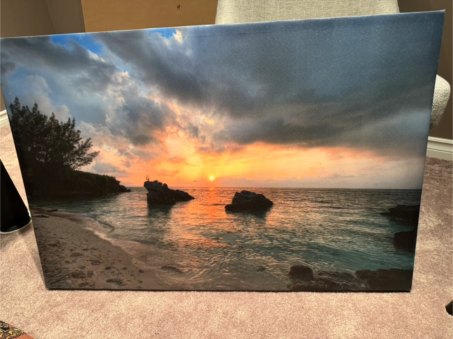 Canvas Print Sunset Beach Ocean Wall Art