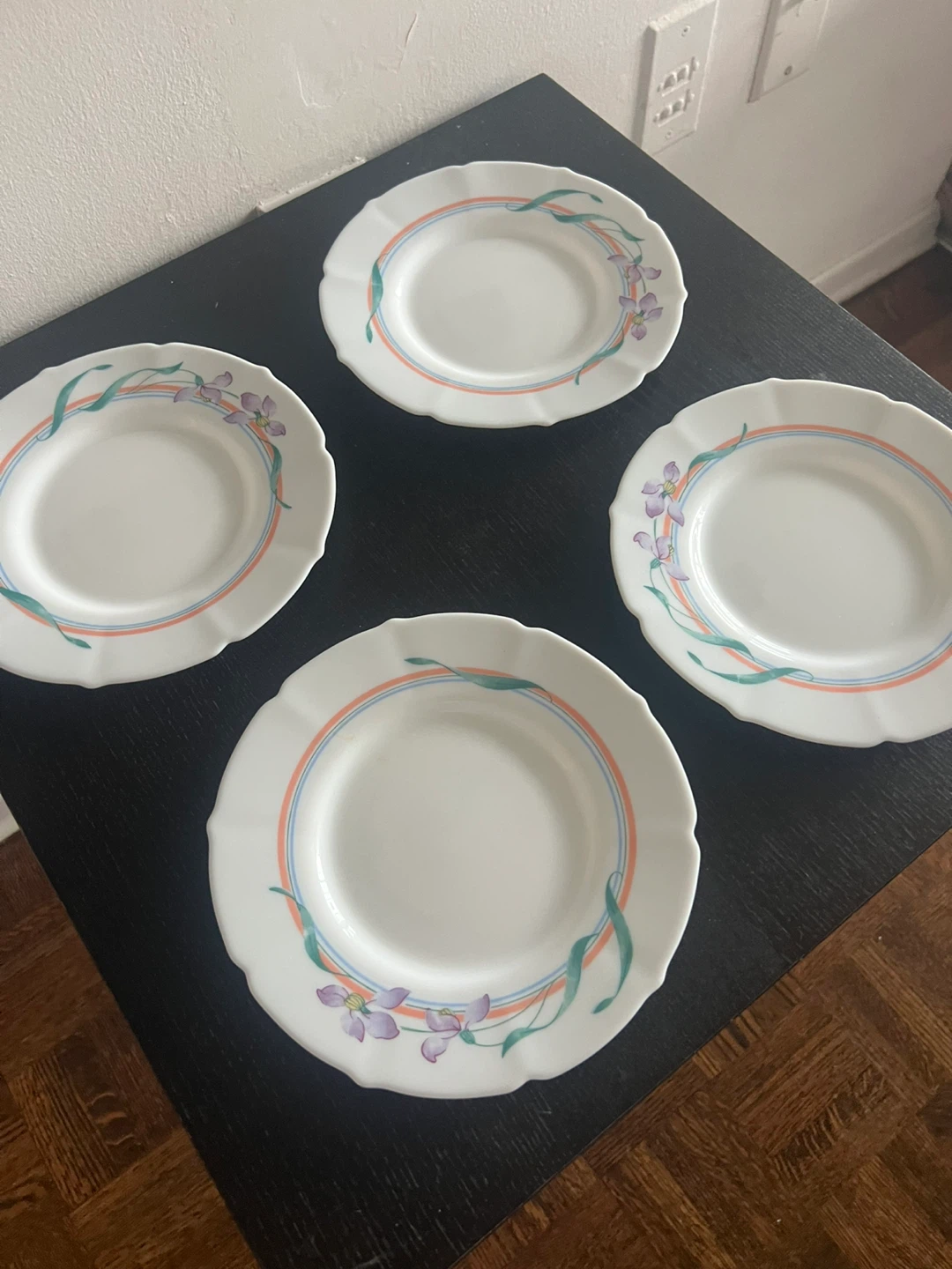 Set of 4 Floral Dinner Plates