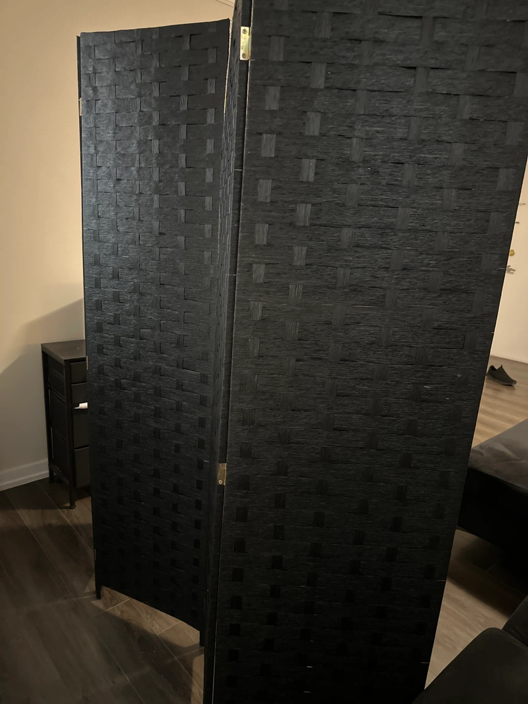4-Panel Woven Room Divider Screen - photo 4