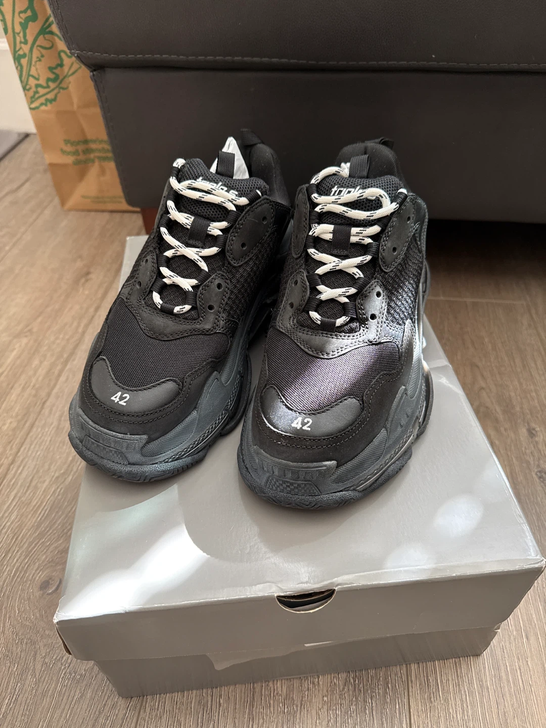 Balenciaga Triple S Sneakers - Black - Size 42