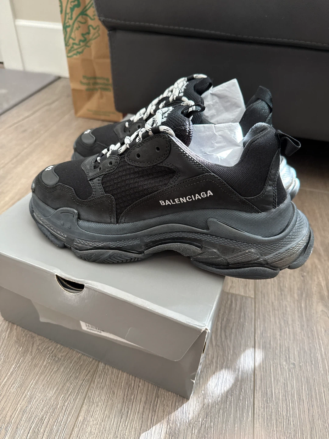 Balenciaga Triple S Sneakers - Black - Size 42 - photo 2