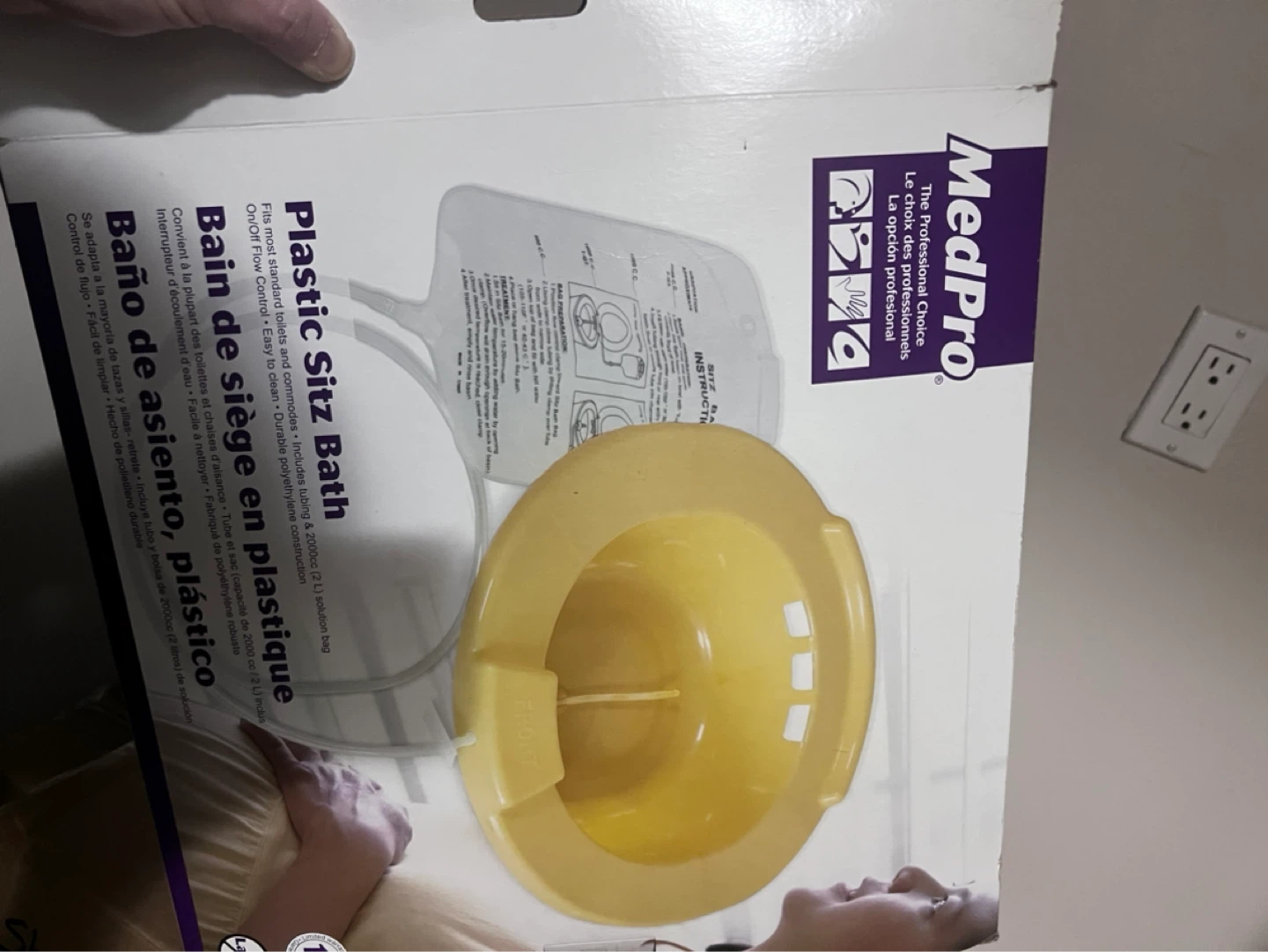 MedPro Plastic Sitz Bath with Tubing and 2L Solution Bag