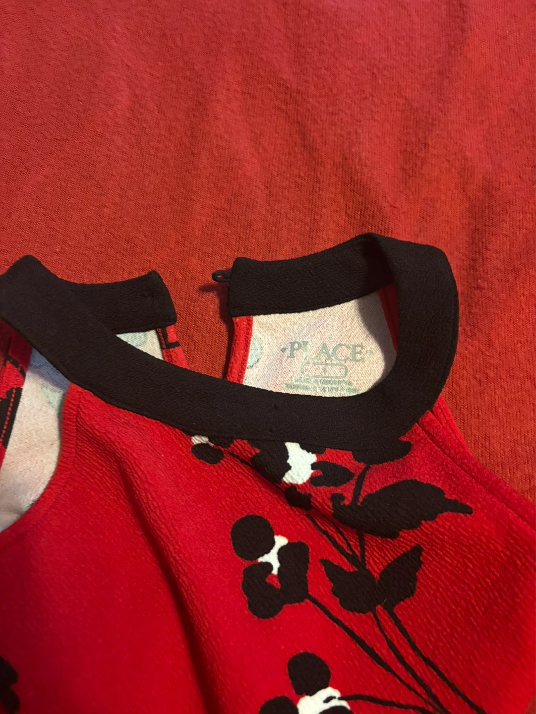 The Children's Place Red Floral Dress size 4 - photo 2