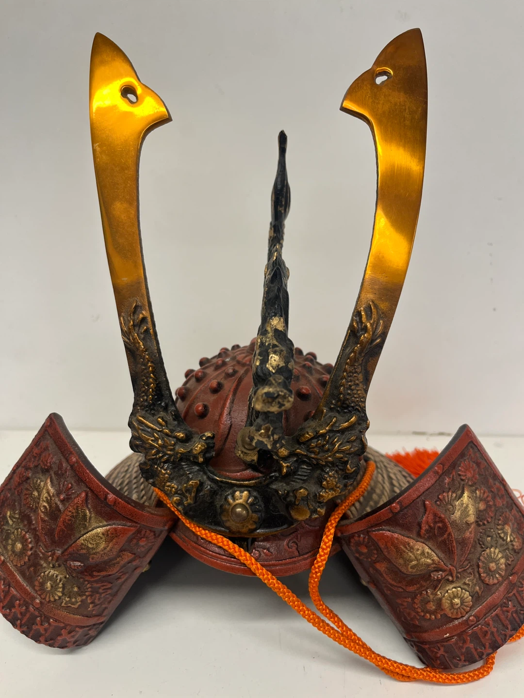 Decorative Samurai Helmet with Dragon Accent