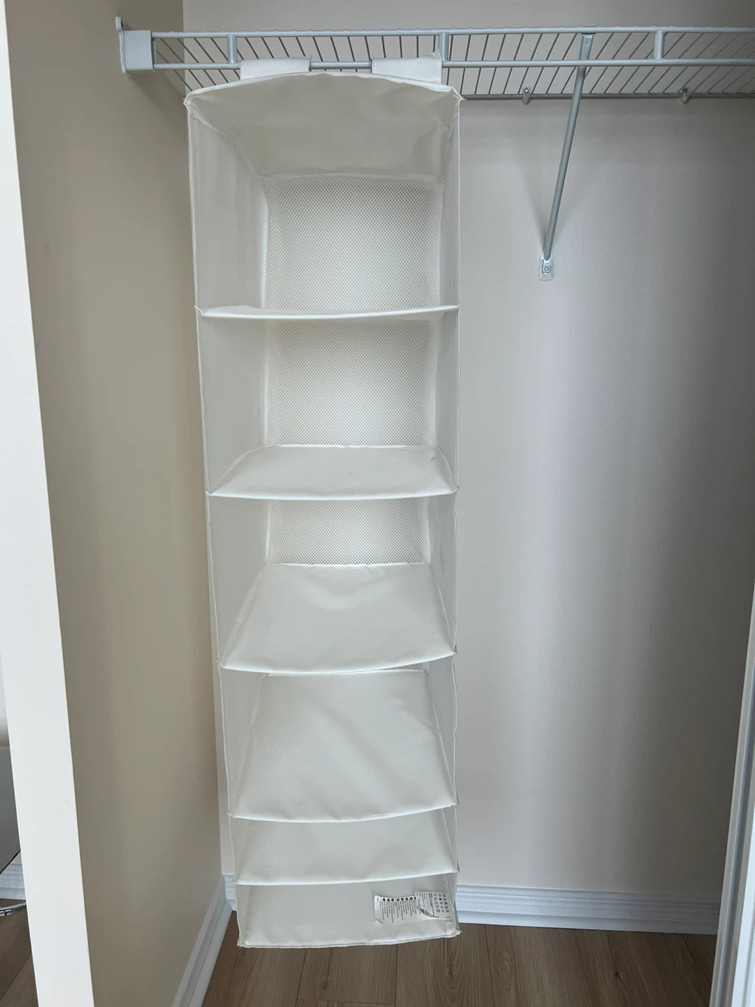 White Hanging Closet Organizer (6 Shelves) - photo 2