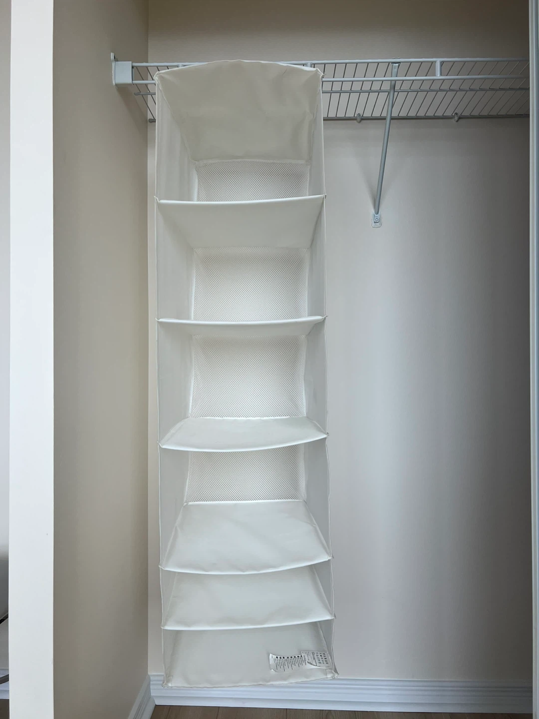 White Hanging Closet Organizer (6 Shelves) - photo 3