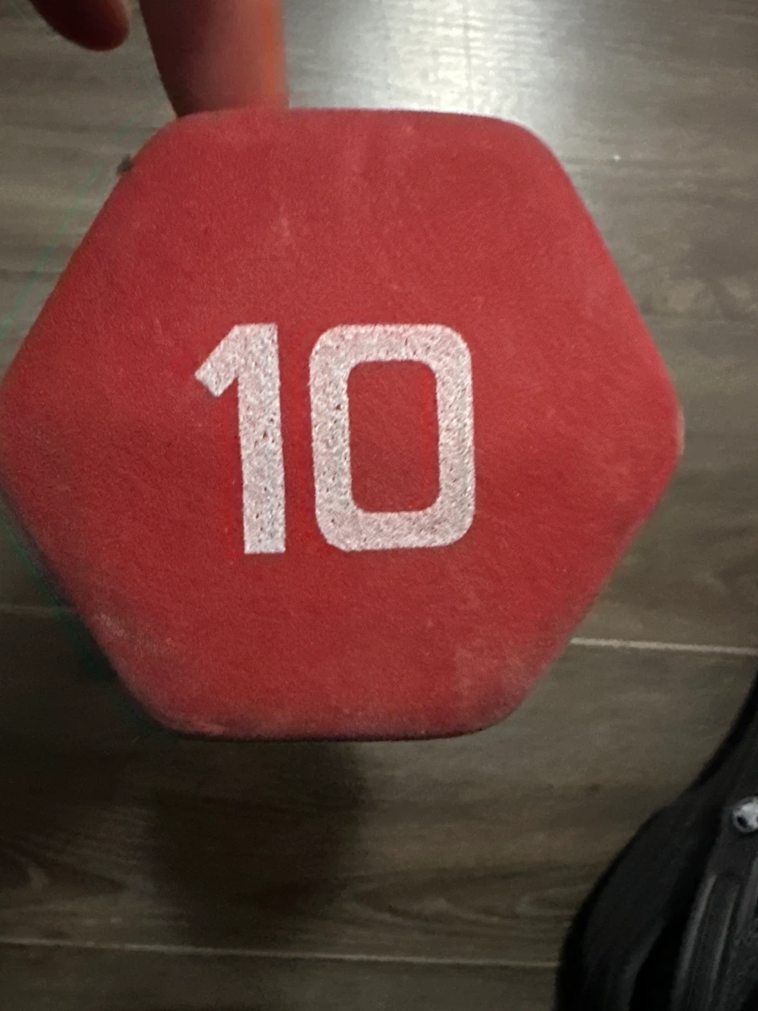 Pair of Red 10lb Dumbbells - photo 2