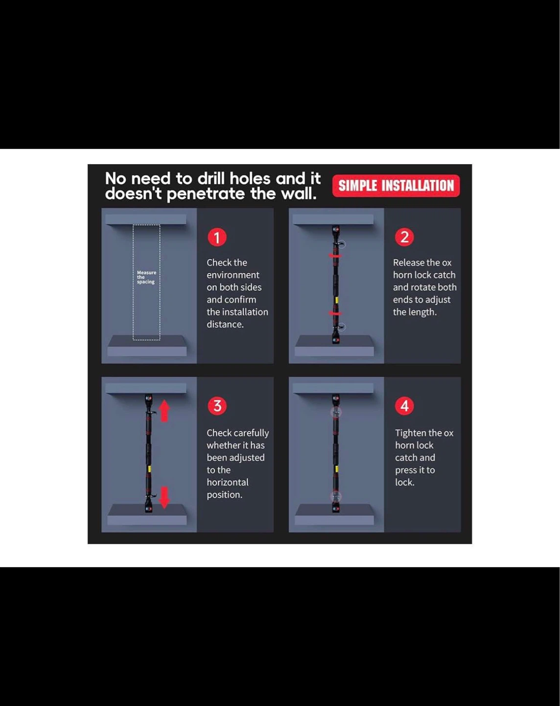 Drill-free Self-locking Powerful Pull-up Bar - photo 5