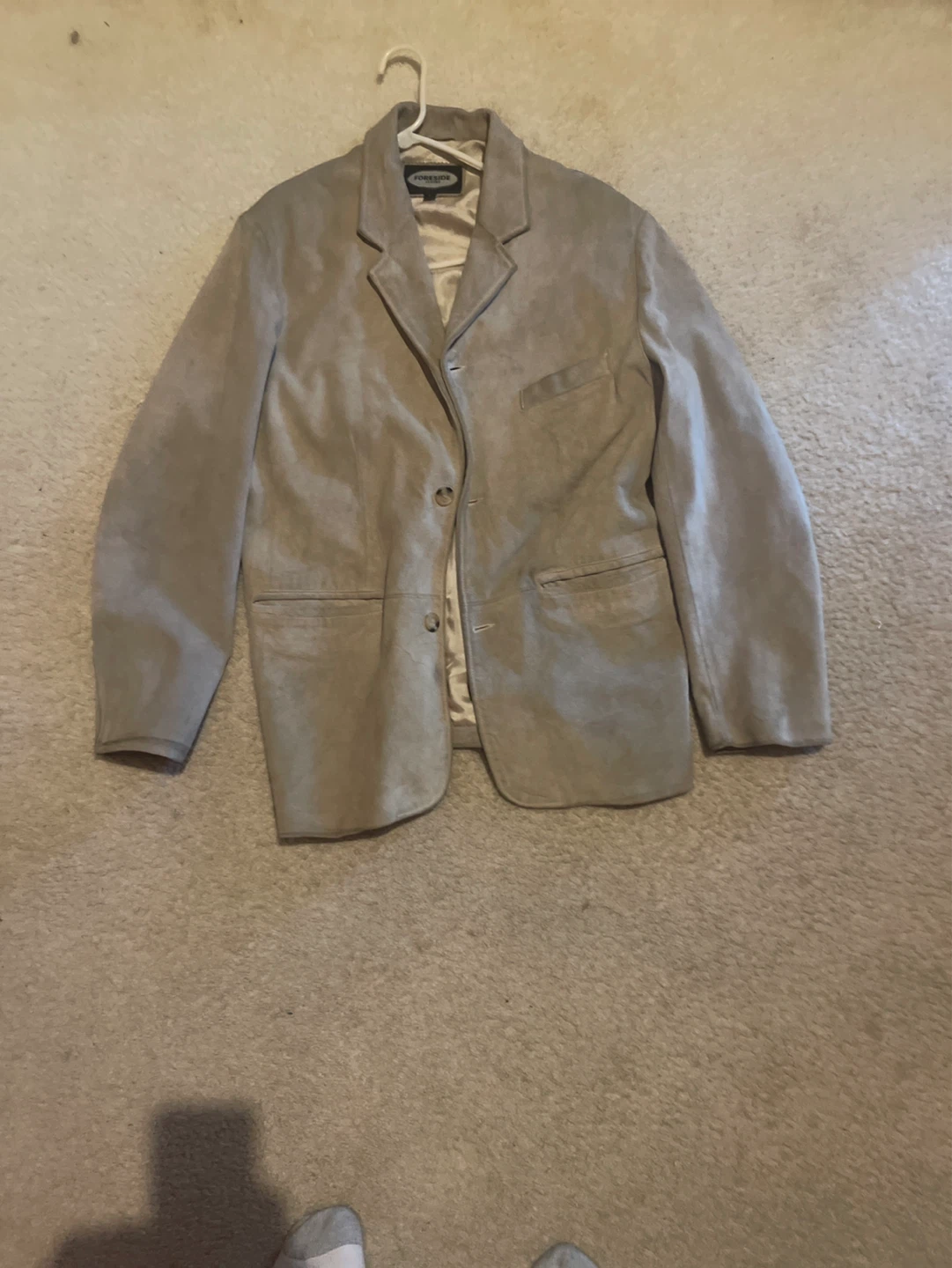 Foreside Leather Blazer Jacket - Size L