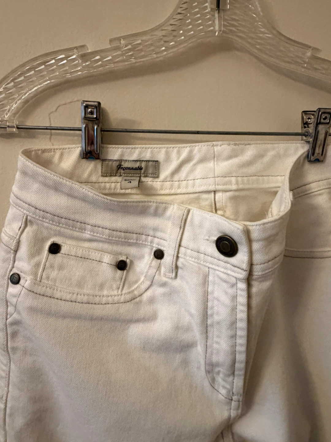 Faconnable offwhite jeans size 4 - photo 3