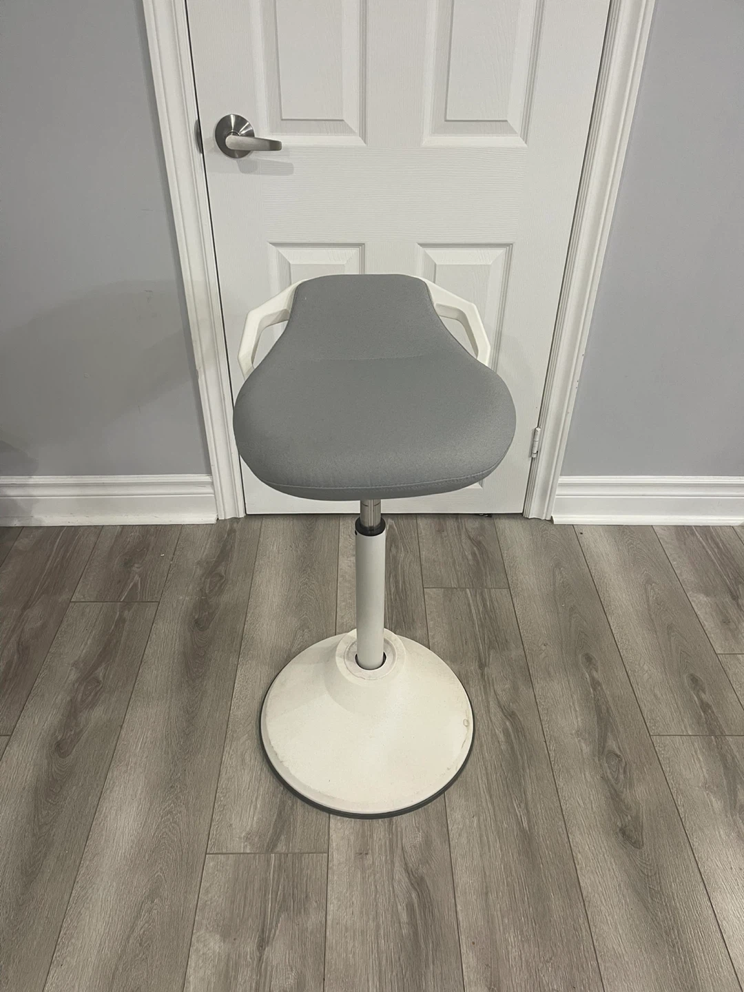 Adjustable Standing Desk Stool - Grey and White