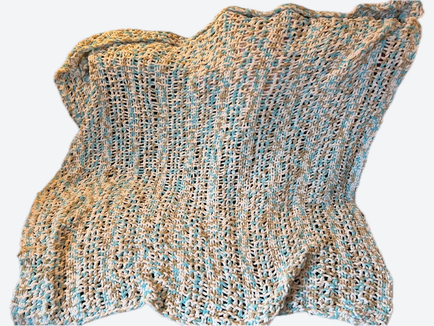 Free Hand Knitted throw