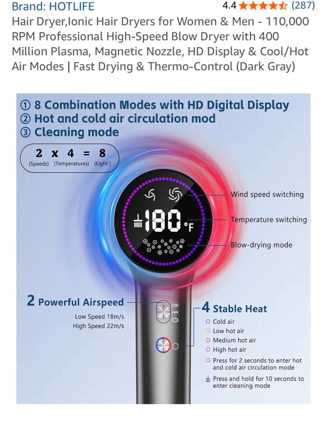 Hair Dryer - Dark Gray
