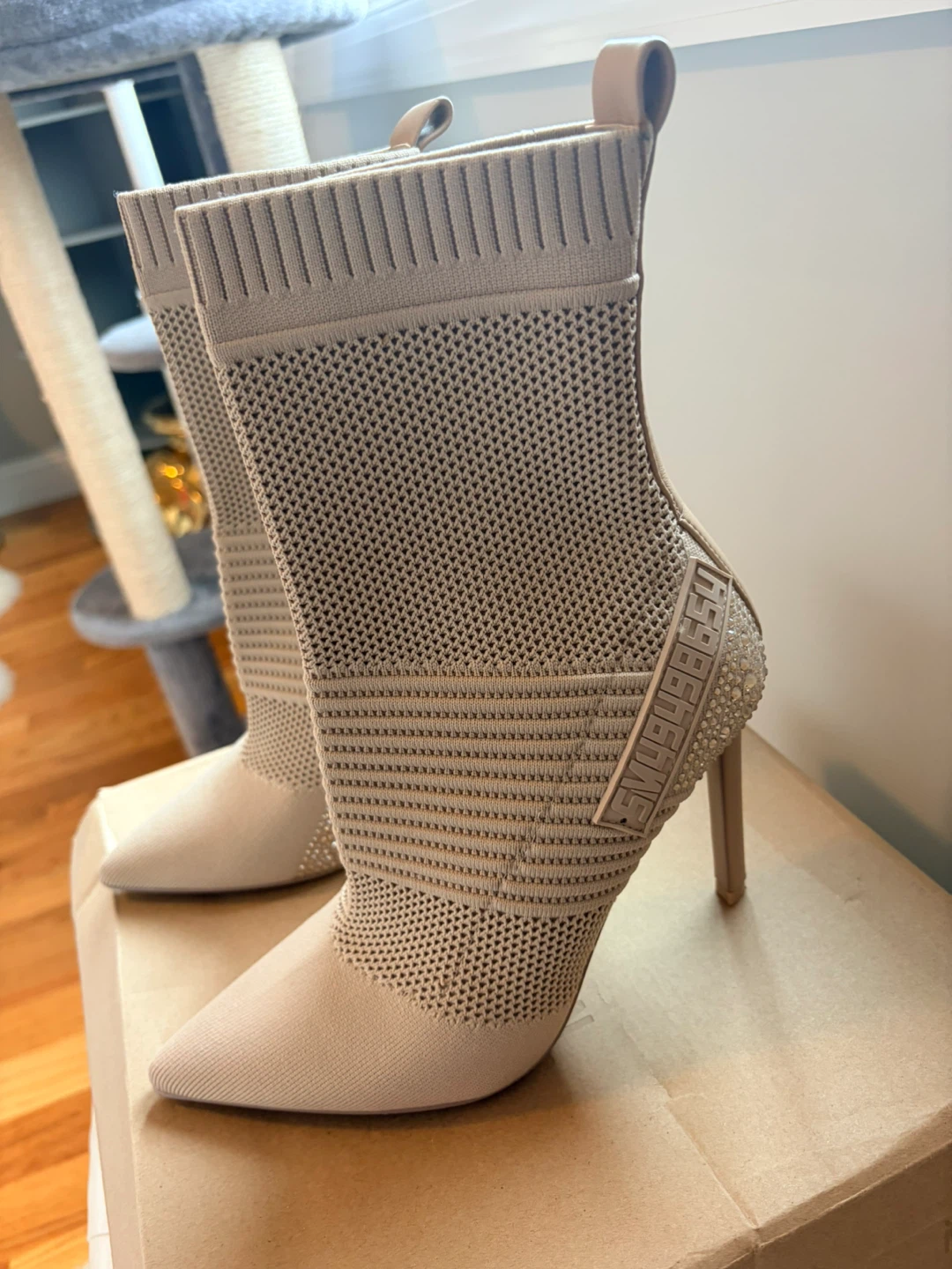 Steve Madden Rhinestone Knit Sock Boots - photo 2