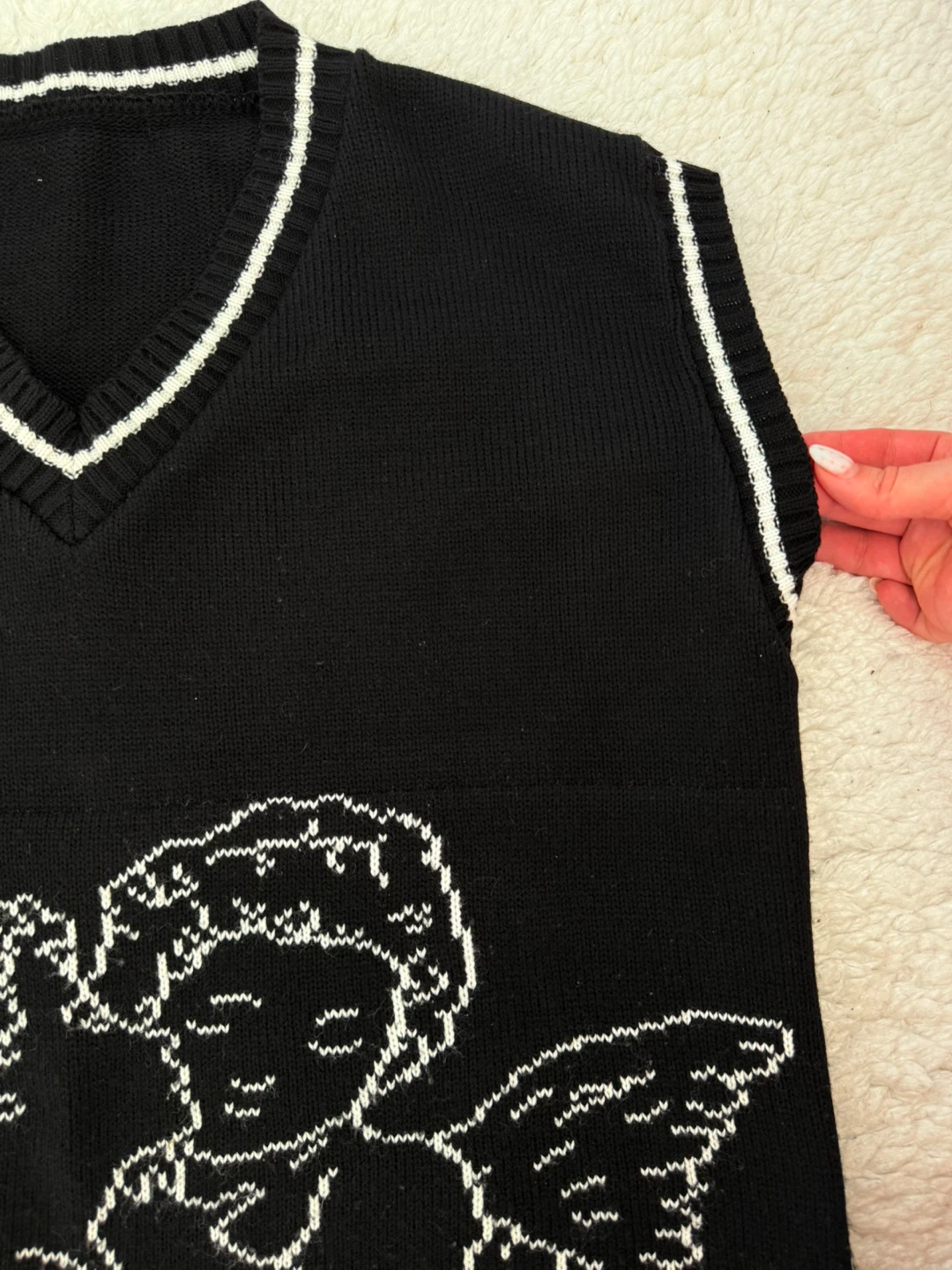 Black Cherub Knit Vest - photo 3