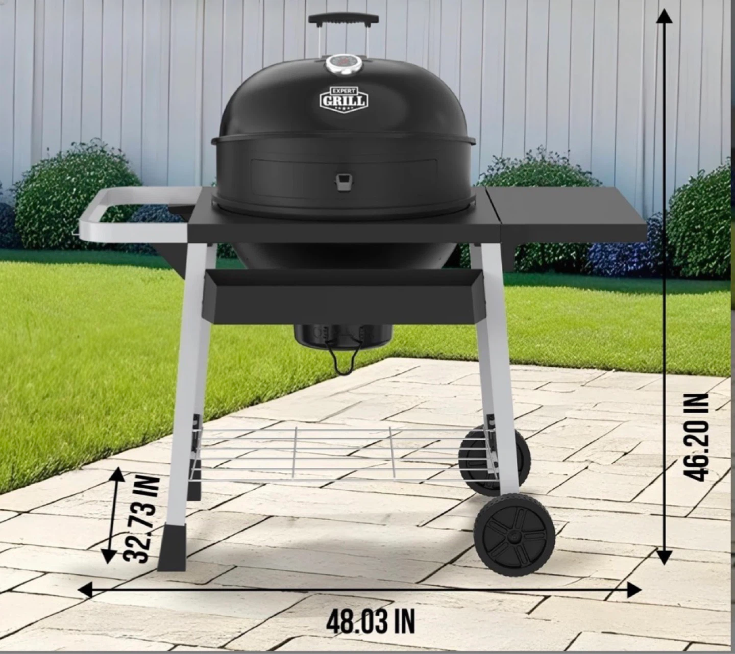 Expert Grill Charcoal Kettle Grill with Cart and Pizza Kit - photo 3